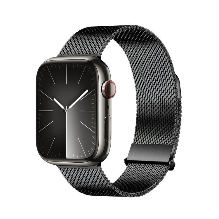 For Apple Watch SE 2022 44mm DUX DUCIS Milanese Pro Series Stainless Steel Watch Band(Black) - Watch Bands by DUX DUCIS | Online Shopping South Africa | PMC TechLife | Buy Now Pay Later Mobicred