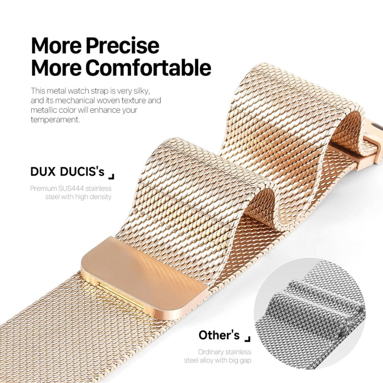For Apple Watch SE 2022 44mm DUX DUCIS Milanese Pro Series Stainless Steel Watch Band(Gold) - free shipping - PMC TechLife - Order now!