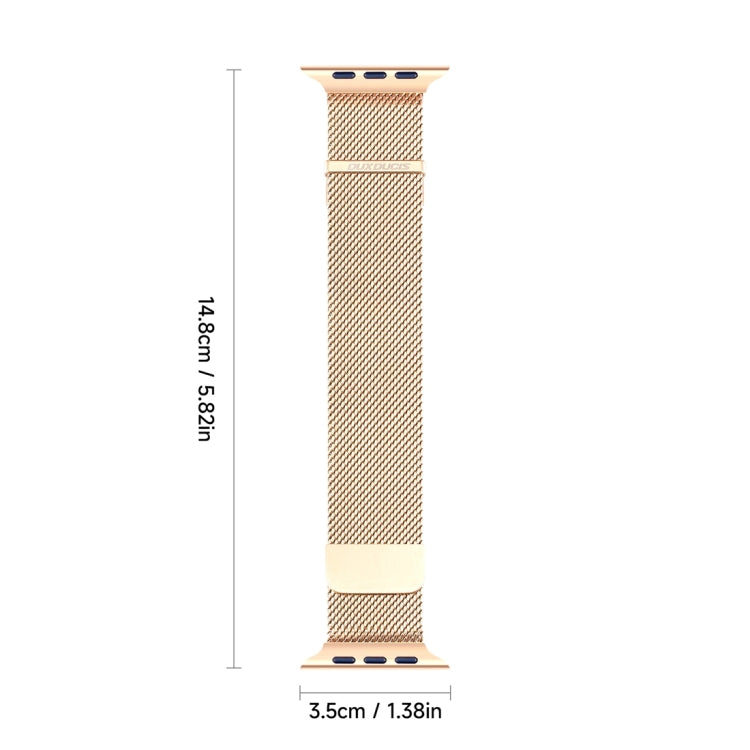 For Apple Watch Series 7 41mm DUX DUCIS Milanese Pro Series Stainless Steel Watch Band(Gold) - Watch Bands by DUX DUCIS | Online Shopping South Africa | PMC TechLife | Buy Now Pay Later Mobicred