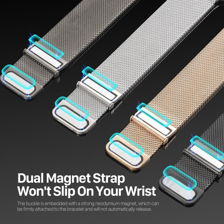 For Apple Watch SE 40mm DUX DUCIS Milanese Pro Series Stainless Steel Watch Band(Graphite) - Watch Bands by DUX DUCIS | Online Shopping South Africa | PMC TechLife | Buy Now Pay Later Mobicred