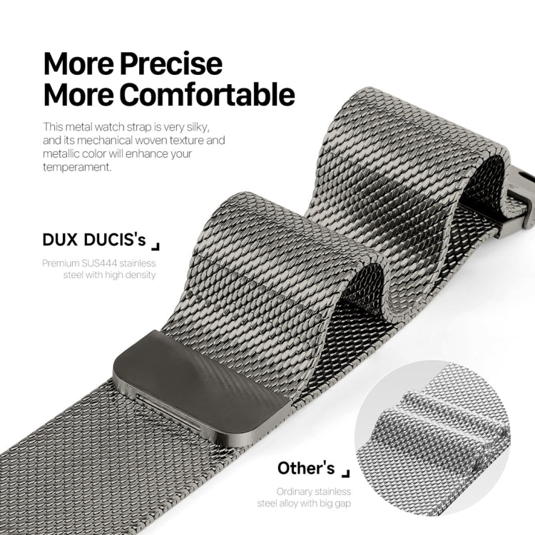 For Apple Watch SE 44mm DUX DUCIS Milanese Pro Series Stainless Steel Watch Band(Graphite) - Watch Bands by DUX DUCIS | Online Shopping South Africa | PMC TechLife | Buy Now Pay Later Mobicred