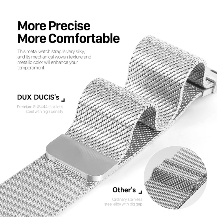For Apple Watch Series 3 38mm DUX DUCIS Milanese Pro Series Stainless Steel Watch Band(Silver) - Watch Bands by DUX DUCIS | Online Shopping South Africa | PMC TechLife | Buy Now Pay Later Mobicred