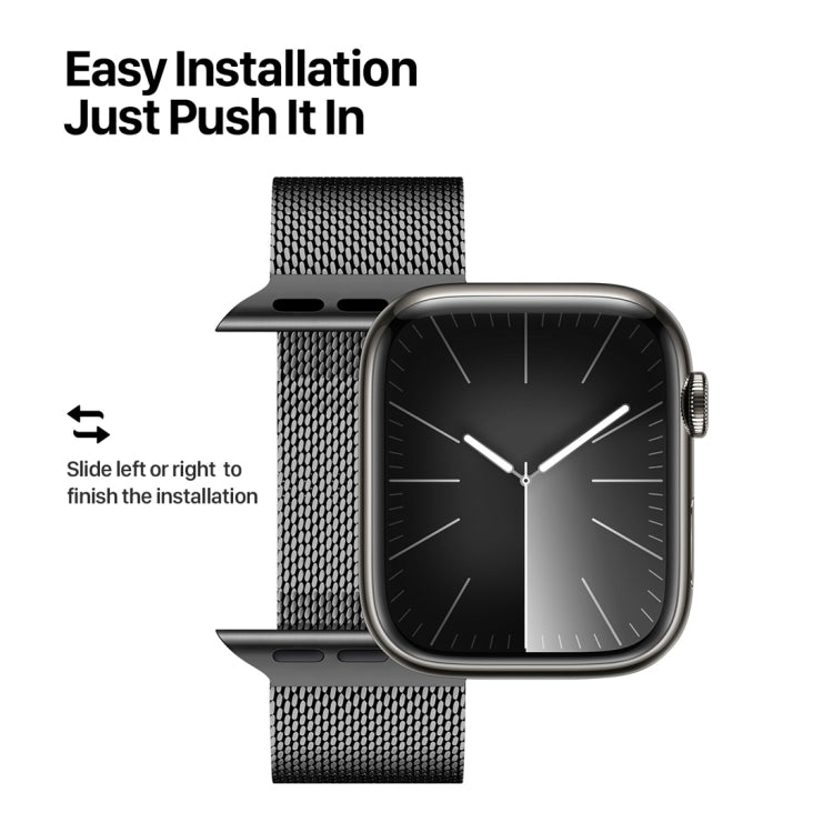 For Apple Watch Series 3 42mm DUX DUCIS Milanese Pro Series Stainless Steel Watch Band(Black) - Watch Bands by DUX DUCIS | Online Shopping South Africa | PMC TechLife | Buy Now Pay Later Mobicred