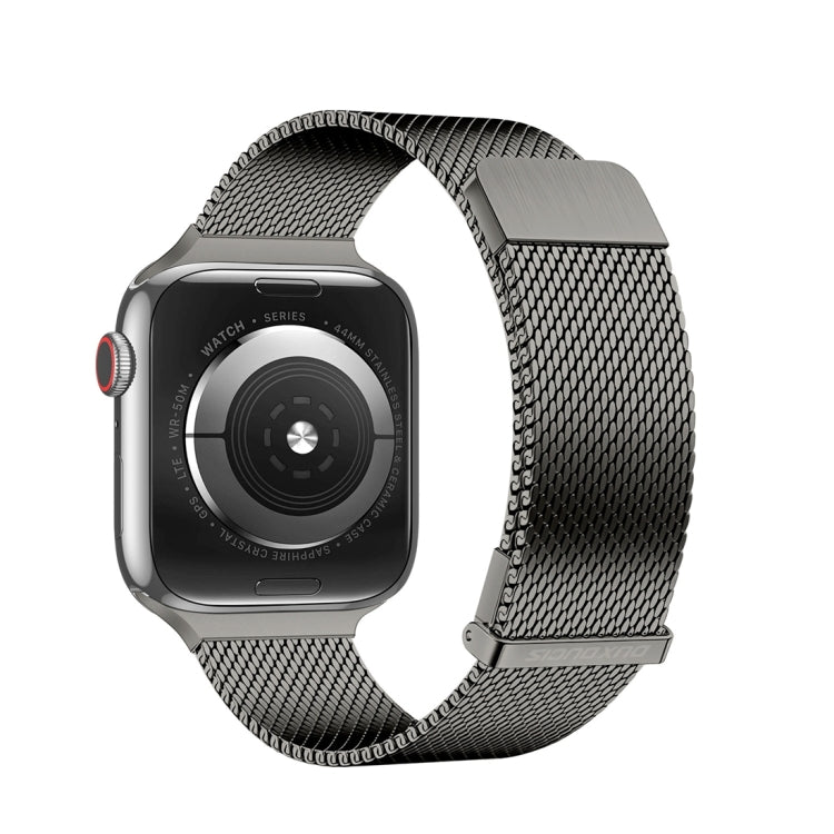 For Apple Watch Series 3 42mm DUX DUCIS Milanese Pro Series Stainless Steel Watch Band(Graphite) - Watch Bands by DUX DUCIS | Online Shopping South Africa | PMC TechLife | Buy Now Pay Later Mobicred