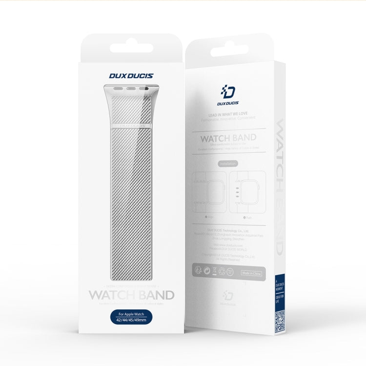 For Apple Watch Series 3 42mm DUX DUCIS Milanese Pro Series Stainless Steel Watch Band(Silver) - Watch Bands by DUX DUCIS | Online Shopping South Africa | PMC TechLife | Buy Now Pay Later Mobicred