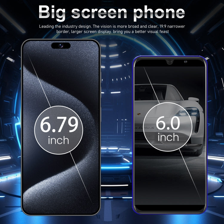 i15 Pro Max / VD1, 3GB+32GB, 6.79 inch Screen, Face Identification, Android 8.1 MTK6753 Octa Core, Network: 4G, Dual SIM(Black) -  by PMC TechLife | Online Shopping South Africa | PMC TechLife