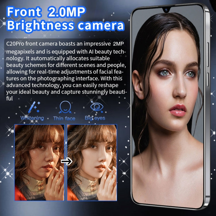 C20 Pro / X19, 2GB+16GB, 6.49 inch Face Identification Android 8.1 MTK6580A Quad Core, Network: 3G, Dual SIM(White) -  by PMC TechLife | Online Shopping South Africa | PMC TechLife
