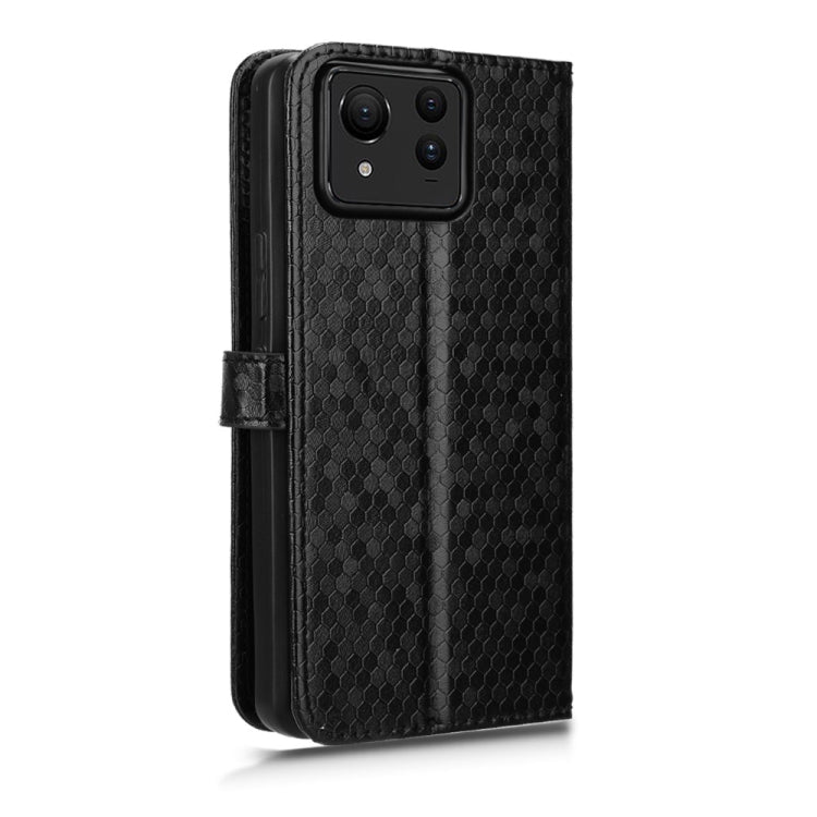 For Asus Zenfone 11 Ultra Honeycomb Dot Texture Leather Phone Case(Black) - ASUS Cases by PMC TechLife | Online Shopping South Africa | PMC TechLife | Buy Now Pay Later Mobicred