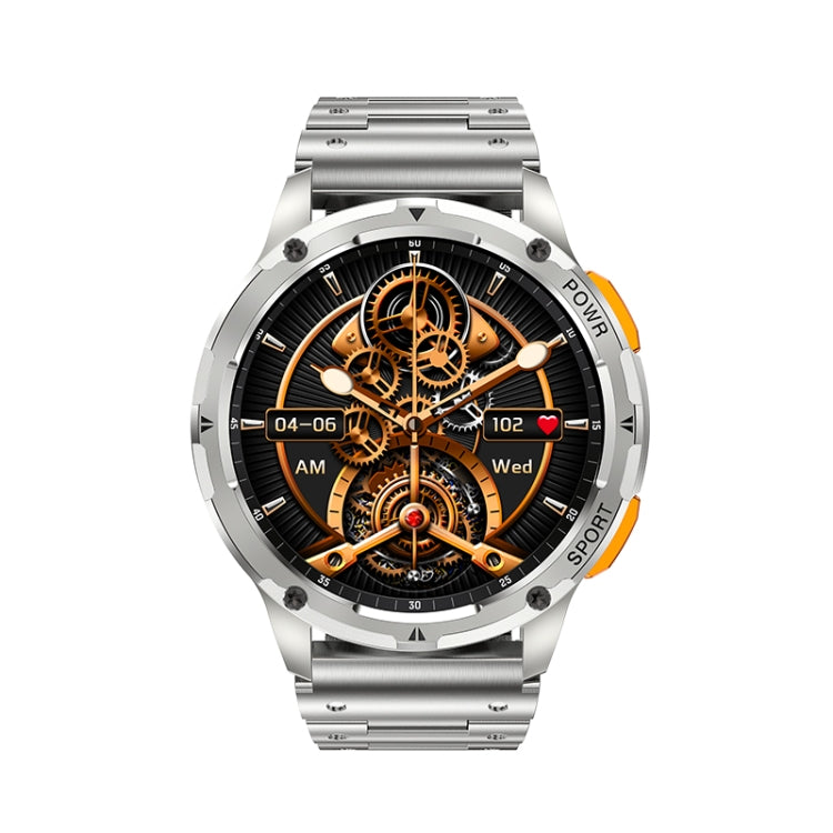 LEMFO AK59 1.43 inch AMLOED Round Screen Steel Strap Smart Watch(Silver) - free shipping - PMC TechLife - Order now!