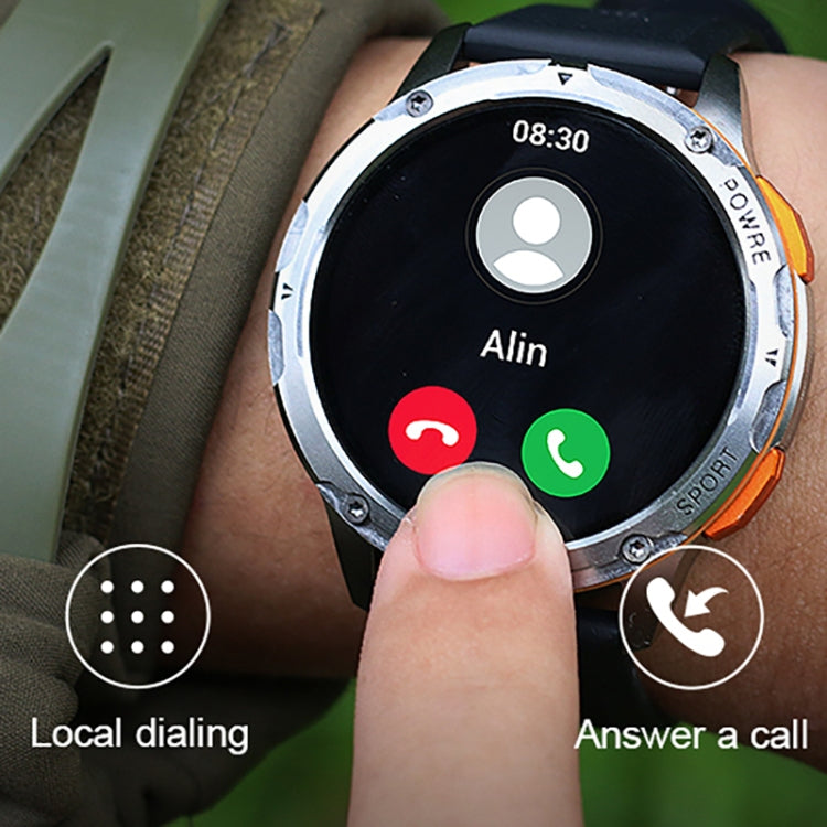 LEMFO AK59 1.43 inch AMLOED Round Screen Steel Strap Smart Watch(Gold) - Smart Watches by LEMFO | Online Shopping South Africa | PMC TechLife | Buy Now Pay Later Mobicred