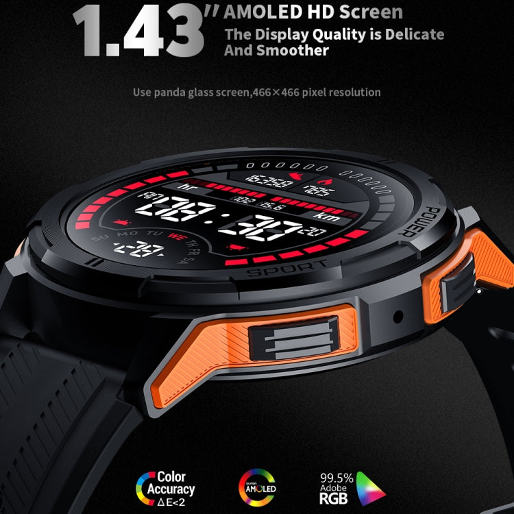 LEMFO C25 1.43 inch HD Round Screen Outdoor Smart Watch Supports Blood Oxygen Detection/Sedentary Reminder(Black Grey) - free shipping - PMC TechLife - Order now!