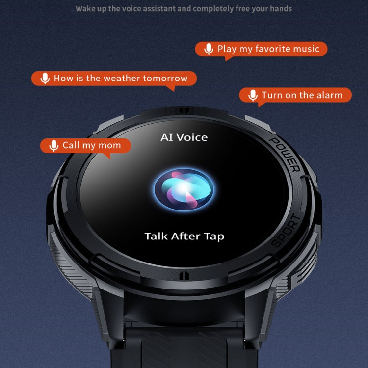 LEMFO C25 1.43 inch HD Round Screen Outdoor Smart Watch Supports Blood Oxygen Detection/Sedentary Reminder(Black Grey) - free shipping - PMC TechLife - Order now!