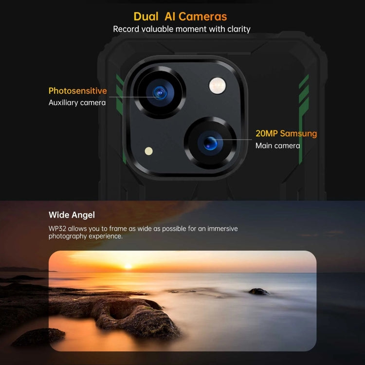 Oukitel WP32, 4GB+128GB, IP68/IP69K, 5.93 inch Android 13 Unisoc Tiger T606 Octa-core, NFC, OTG, Network: 4G(Black) - OUKITEL by OUKITEL | Online Shopping South Africa | PMC TechLife | Buy Now Pay Later Mobicred