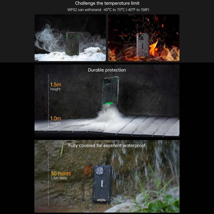 Oukitel WP32, 4GB+128GB, IP68/IP69K, 5.93 inch Android 13 Unisoc Tiger T606 Octa-core, NFC, OTG, Network: 4G(Black) - OUKITEL by OUKITEL | Online Shopping South Africa | PMC TechLife | Buy Now Pay Later Mobicred