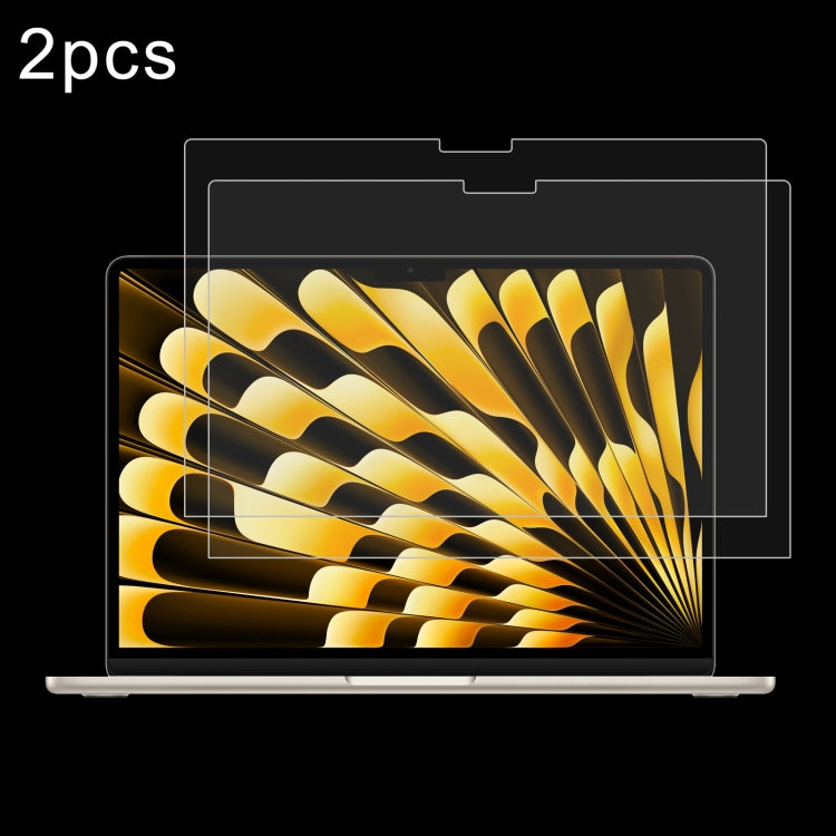 For Macbook Air 13 2024 2pcs 0.26mm 9H Surface Hardness Explosion-proof Tempered Glass Film - Screen Protectors by PMC TechLife | Online Shopping South Africa | PMC TechLife | Buy Now Pay Later Mobicred
