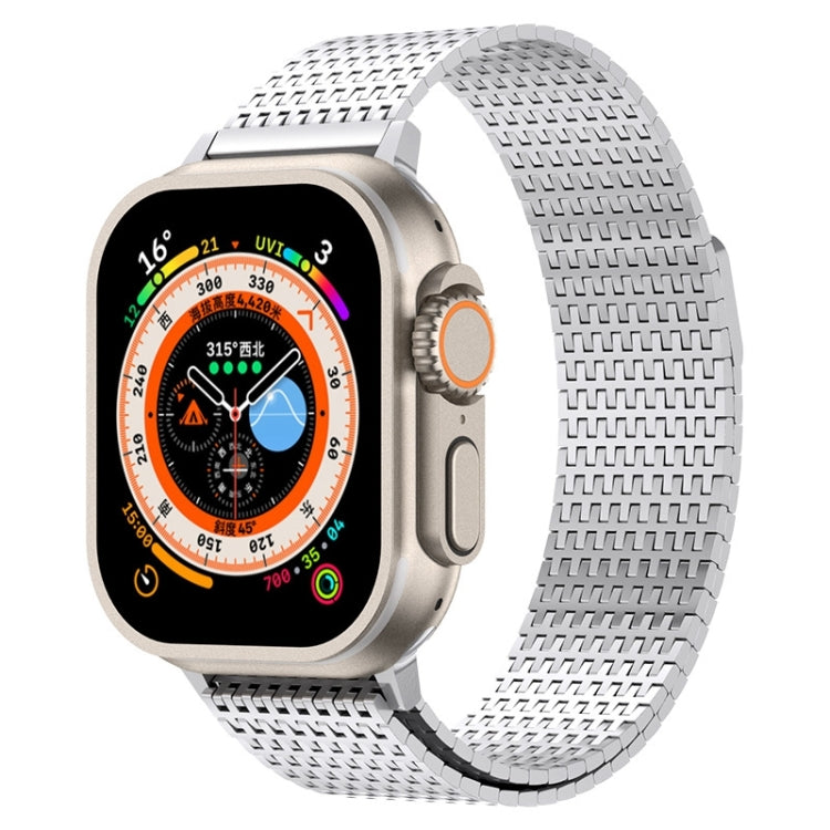 For Apple Watch SE 2023 40mm Milanese Loop Magnetic Clasp Stainless Steel Watch Band(Silver) - Watch Bands by PMC TechLife | Online Shopping South Africa | PMC TechLife