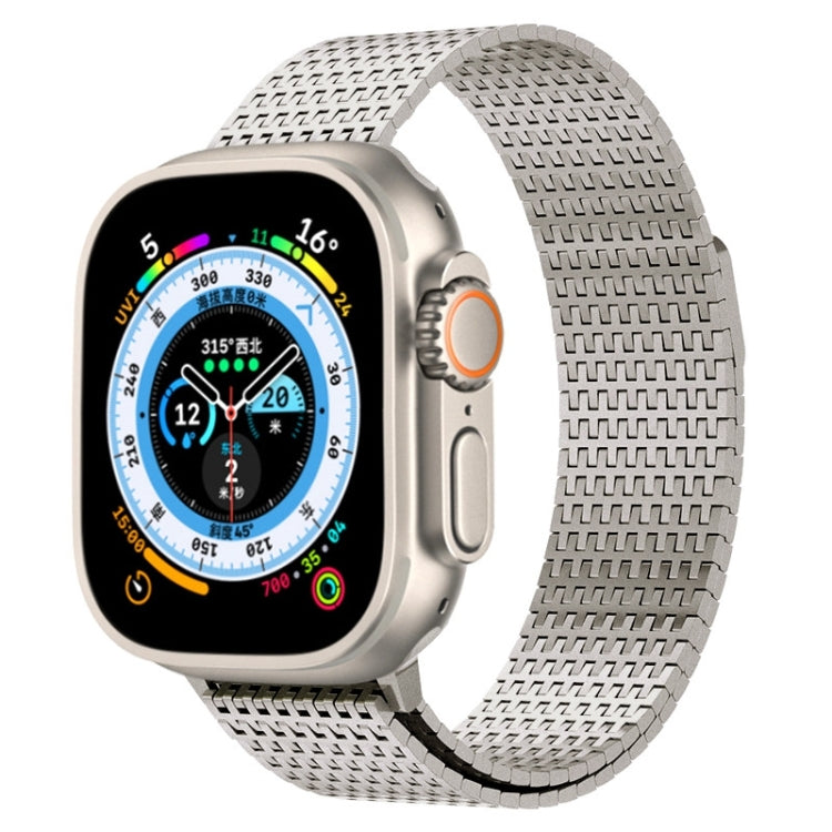 For Apple Watch SE 44mm Milanese Loop Magnetic Clasp Stainless Steel Watch Band(Titanium Gold) - Watch Bands by PMC TechLife | Online Shopping South Africa | PMC TechLife