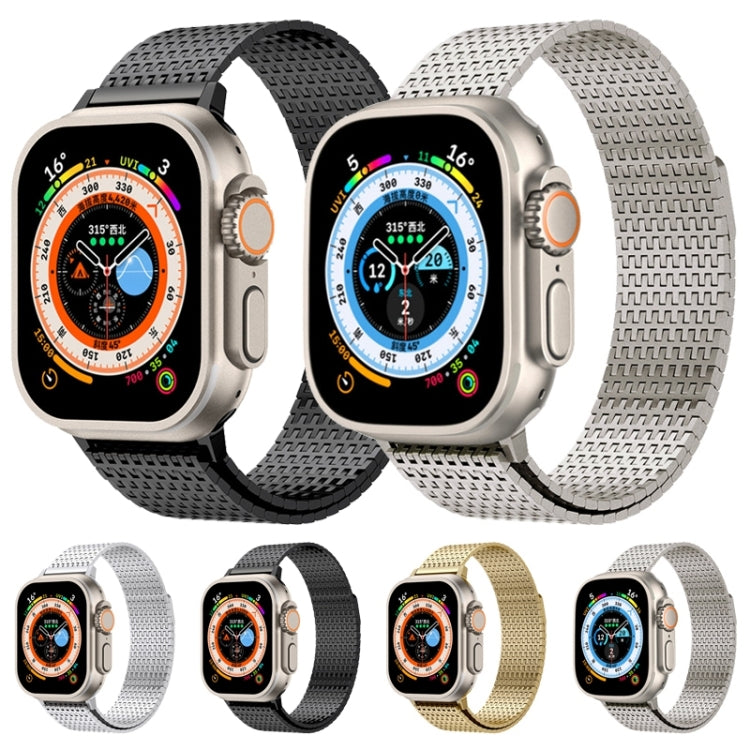 For Apple Watch SE 44mm Milanese Loop Magnetic Clasp Stainless Steel Watch Band(Gold) - free shipping - PMC TechLife - Order now!