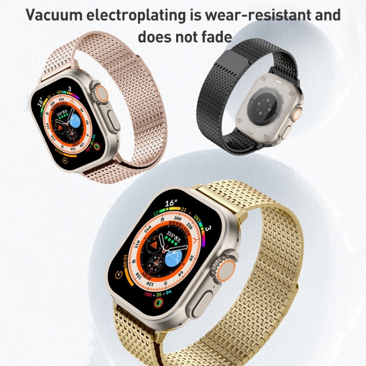 For Apple Watch Series 6 40mm Milanese Loop Magnetic Clasp Stainless Steel Watch Band(Titanium Gold) - Watch Bands by PMC TechLife | Online Shopping South Africa | PMC TechLife