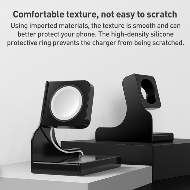 For Apple Watch Series Smart Watch Charging Stand PC Base(Black) - Charger / Holder by PMC TechLife | Online Shopping South Africa | PMC TechLife | Buy Now Pay Later Mobicred