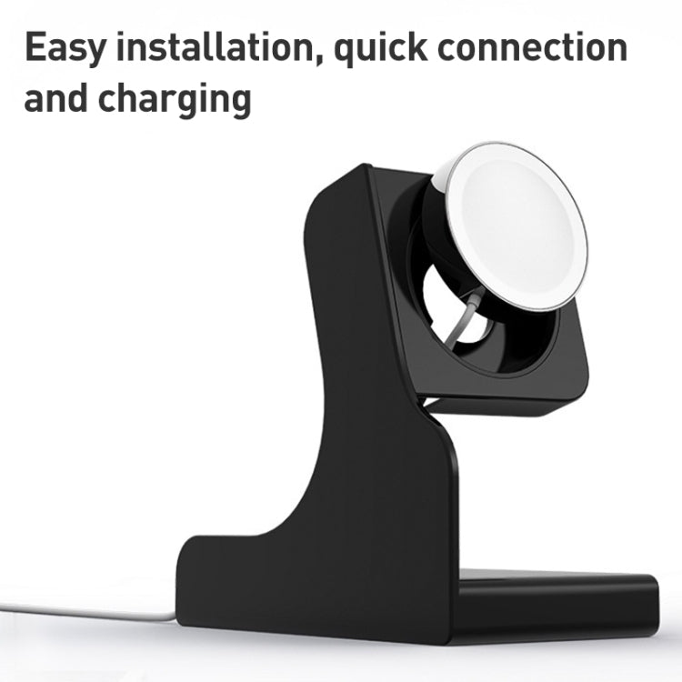 For Apple Watch Series Smart Watch Charging Stand PC Base(Black) - Charger / Holder by PMC TechLife | Online Shopping South Africa | PMC TechLife | Buy Now Pay Later Mobicred
