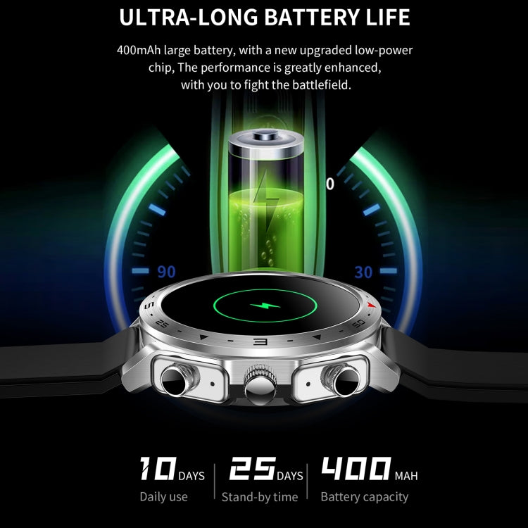 T95 1.52 inch BT5.0 Smart Sport Watch with Earbuds, Support Bluetooth Call / Blood Oxygen / Heart Rate / Blood Pressure Health Monitor(Silver) - Smart Watches by PMC TechLife | Online Shopping South Africa | PMC TechLife