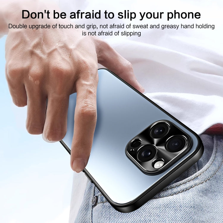 For iPhone 15 R-JUST RJ-61 Electroplating Frosted TPU + PC Phone Case(Silver) - iPhone 15 Cases by R-JUST | Online Shopping South Africa | PMC TechLife