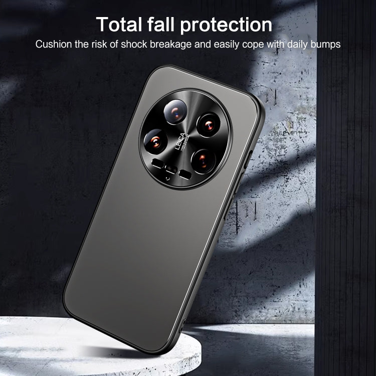 For Xiaomi 14 Ultra R-JUST RJ-61 Electroplating Frosted TPU + PC Phone Case with Holder(Silver) - 14 Ultra Cases by R-JUST | Online Shopping South Africa | PMC TechLife