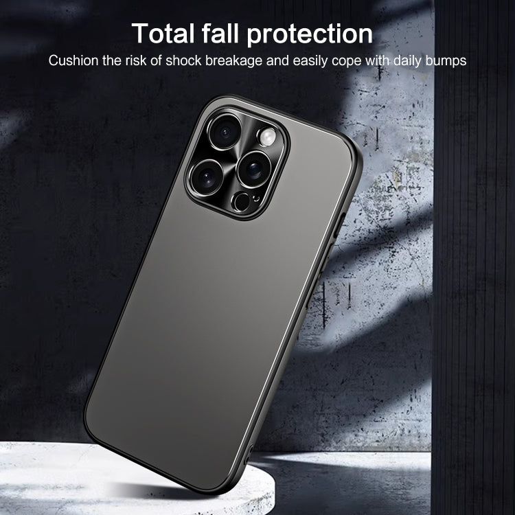 For iPhone 15 Pro R-JUST RJ-61 Electroplating Frosted TPU + PC Phone Case with Holder(Silver) - free shipping - PMC TechLife - Order now!