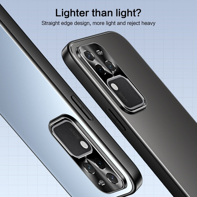 For vivo S18 Pro R-JUST RJ-61 Electroplating Frosted TPU + PC Phone Case(Blue) - S18 Pro Cases by R-JUST | Online Shopping South Africa | PMC TechLife