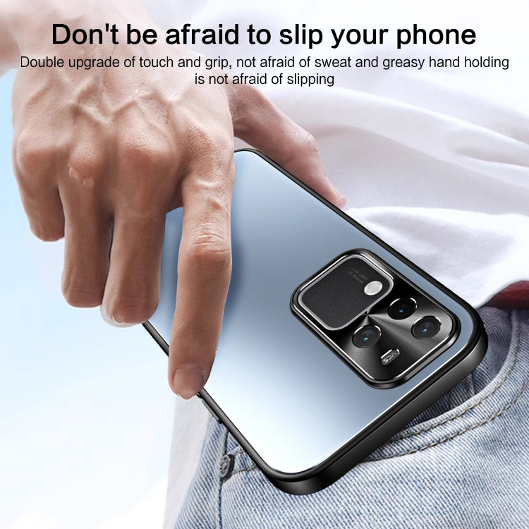 For vivo S18 Pro R-JUST RJ-61 Electroplating Frosted TPU + PC Phone Case with Holder(Silver) - vivo Cases by R-JUST | Online Shopping South Africa | PMC TechLife | Buy Now Pay Later Mobicred