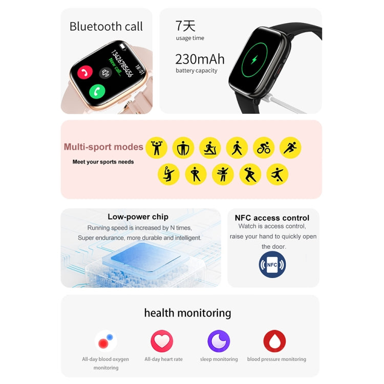 HD12 1.75 inch IP68 Waterproof Smart Watch, Support Blood Oxygen Monitoring(Black) - Smart Wristbands by PMC TechLife | Online Shopping South Africa | PMC TechLife