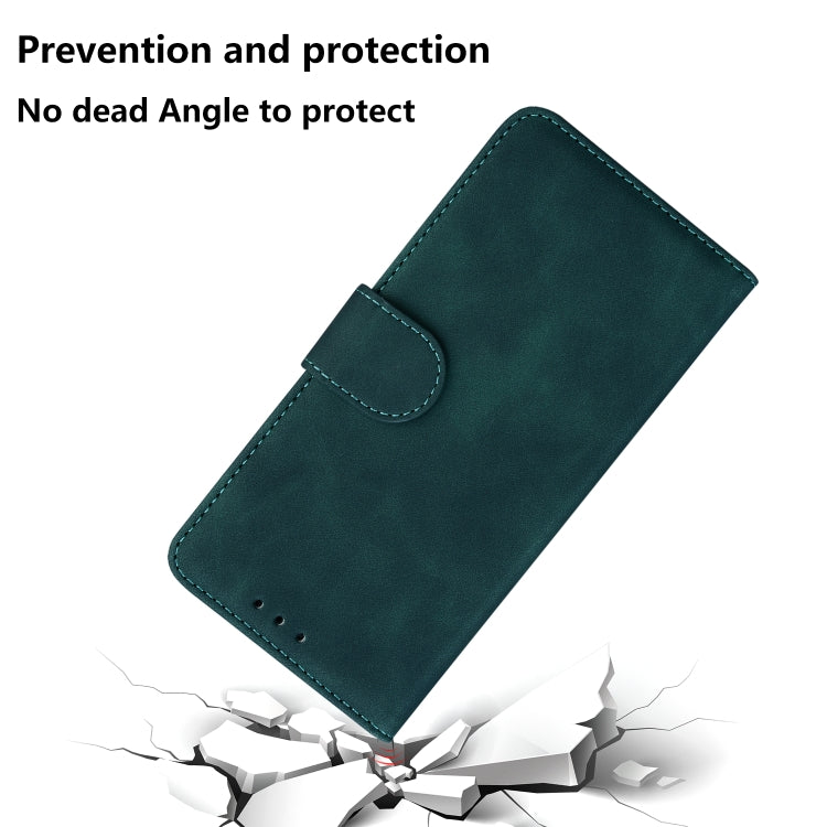 For Google Pixel 9 Pro Skin Feel Pure Color Flip Leather Phone Case(Green) - Google Cases by PMC TechLife | Online Shopping South Africa | PMC TechLife | Buy Now Pay Later Mobicred