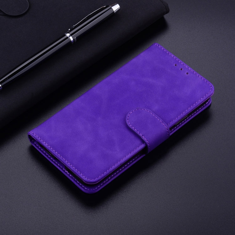 For Google Pixel 9 Skin Feel Pure Color Flip Leather Phone Case(Purple) - Google Cases by PMC TechLife | Online Shopping South Africa | PMC TechLife | Buy Now Pay Later Mobicred