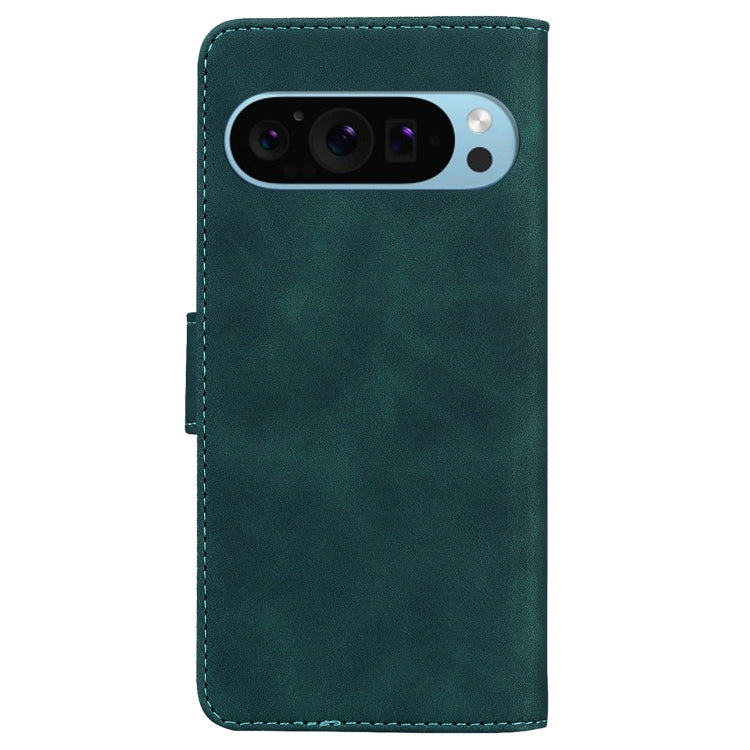 For Google Pixel 9 Skin Feel Pure Color Flip Leather Phone Case(Green) - Google Cases by PMC TechLife | Online Shopping South Africa | PMC TechLife | Buy Now Pay Later Mobicred