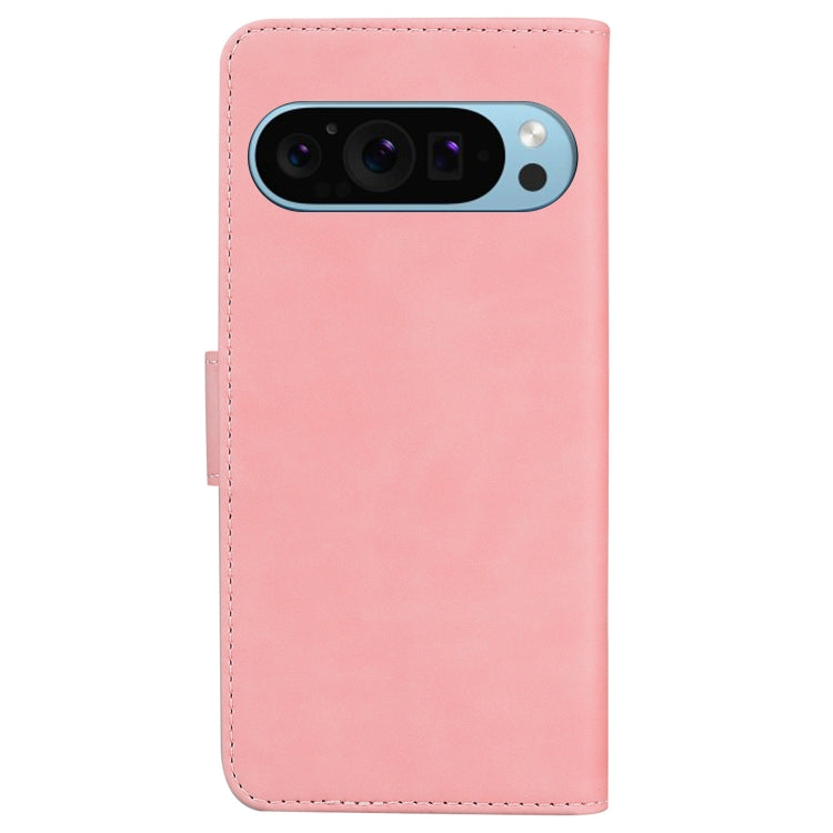For Google Pixel 9 Skin Feel Pure Color Flip Leather Phone Case(Pink) - Google Cases by PMC TechLife | Online Shopping South Africa | PMC TechLife | Buy Now Pay Later Mobicred