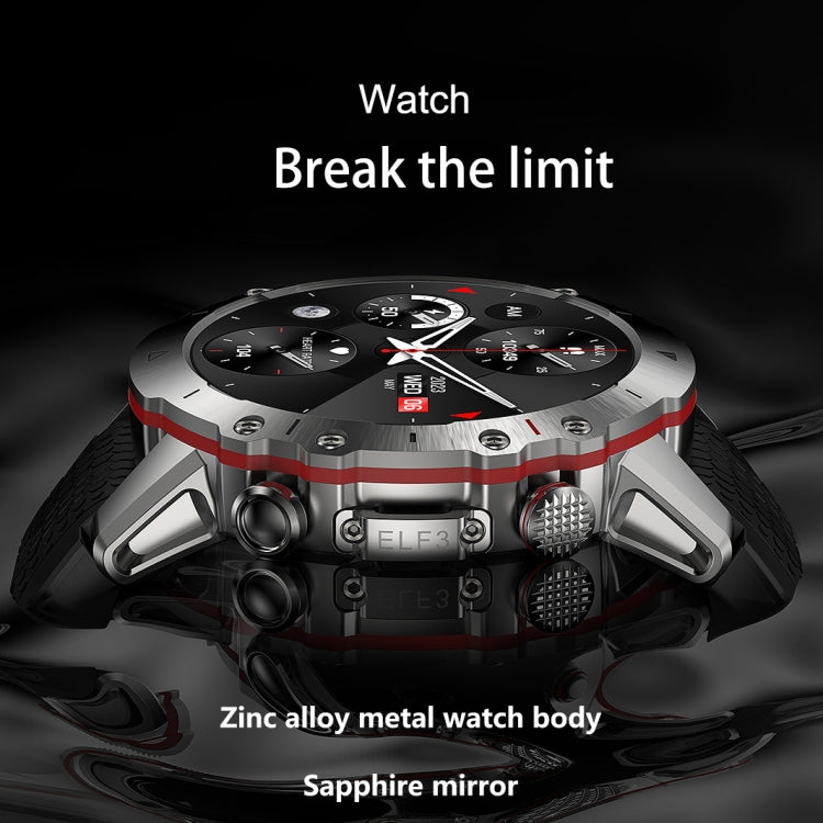 LEMFO ELF3 1.39 inch TFT Round Screen Outdoor Silicone Strap Smart Watch Supports Blood Oxygen Monitoring(Silver) - free shipping - PMC TechLife - Order now!