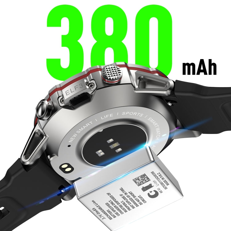 LEMFO ELF3 1.39 inch TFT Round Screen Outdoor Silicone Strap Smart Watch Supports Blood Oxygen Monitoring(Silver) - free shipping - PMC TechLife - Order now!