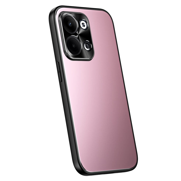 For OPPO Reno9 / Reno9 Pro R-JUST RJ-61 Electroplating Frosted TPU + PC Phone Case(Pink) - OPPO Cases by R-JUST | Online Shopping South Africa | PMC TechLife