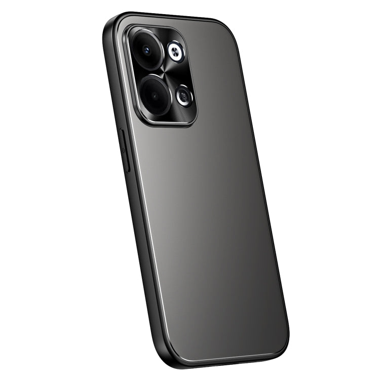 For OPPO Reno9 Pro+ R-JUST RJ-61 Electroplating Frosted TPU + PC Phone Case(Grey) - OPPO Cases by R-JUST | Online Shopping South Africa | PMC TechLife | Buy Now Pay Later Mobicred