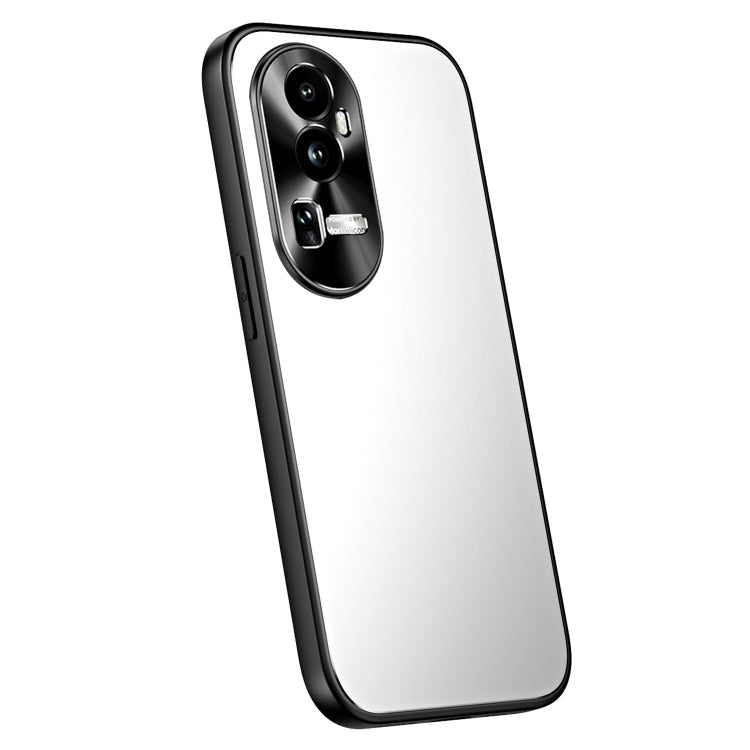 For OPPO Reno10 Pro+ Global R-JUST RJ-61 Electroplating Frosted TPU + PC Phone Case(Silver) - OPPO Cases by R-JUST | Online Shopping South Africa | PMC TechLife