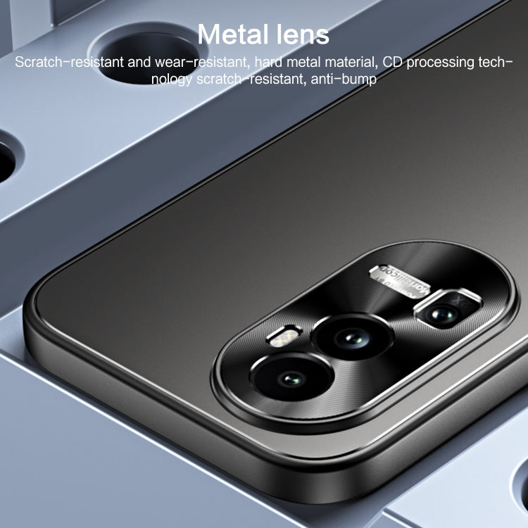 For OPPO Reno10 Pro+ Global R-JUST RJ-61 Electroplating Frosted TPU + PC Phone Case(Silver) - OPPO Cases by R-JUST | Online Shopping South Africa | PMC TechLife