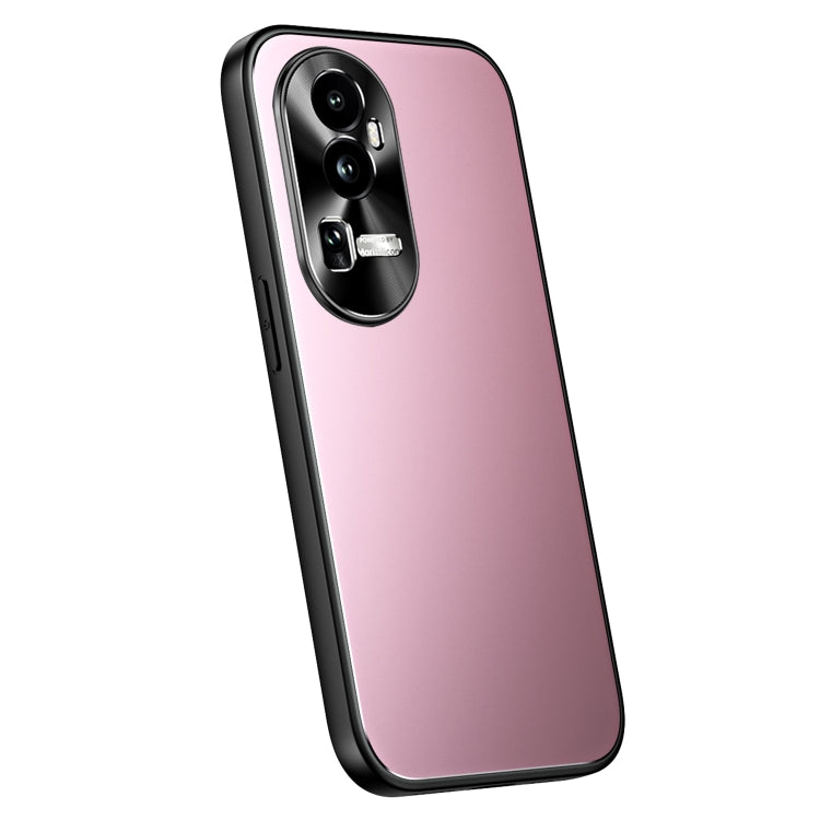 For OPPO Reno10 Pro+ Global R-JUST RJ-61 Electroplating Frosted TPU + PC Phone Case(Pink) - OPPO Cases by R-JUST | Online Shopping South Africa | PMC TechLife | Buy Now Pay Later Mobicred