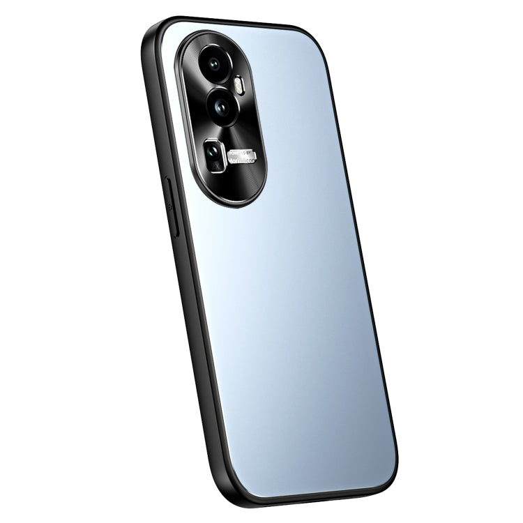 For OPPO Reno10 Pro+ Global R-JUST RJ-61 Electroplating Frosted TPU + PC Phone Case(Blue) - OPPO Cases by R-JUST | Online Shopping South Africa | PMC TechLife