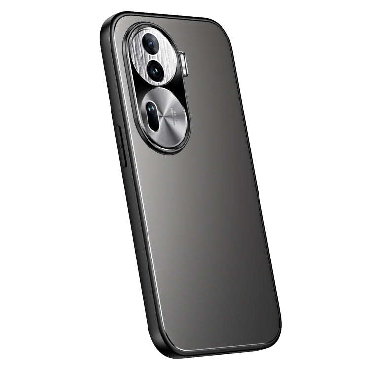 For OPPO Reno11 Global R-JUST RJ-61 Electroplating Frosted TPU + PC Phone Case(Grey) - OPPO Cases by R-JUST | Online Shopping South Africa | PMC TechLife | Buy Now Pay Later Mobicred