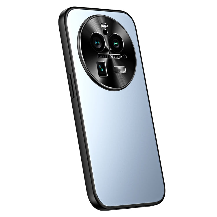 For OPPO Find X6 R-JUST RJ-61 Electroplating Frosted TPU + PC Phone Case(Blue) - OPPO Cases by R-JUST | Online Shopping South Africa | PMC TechLife