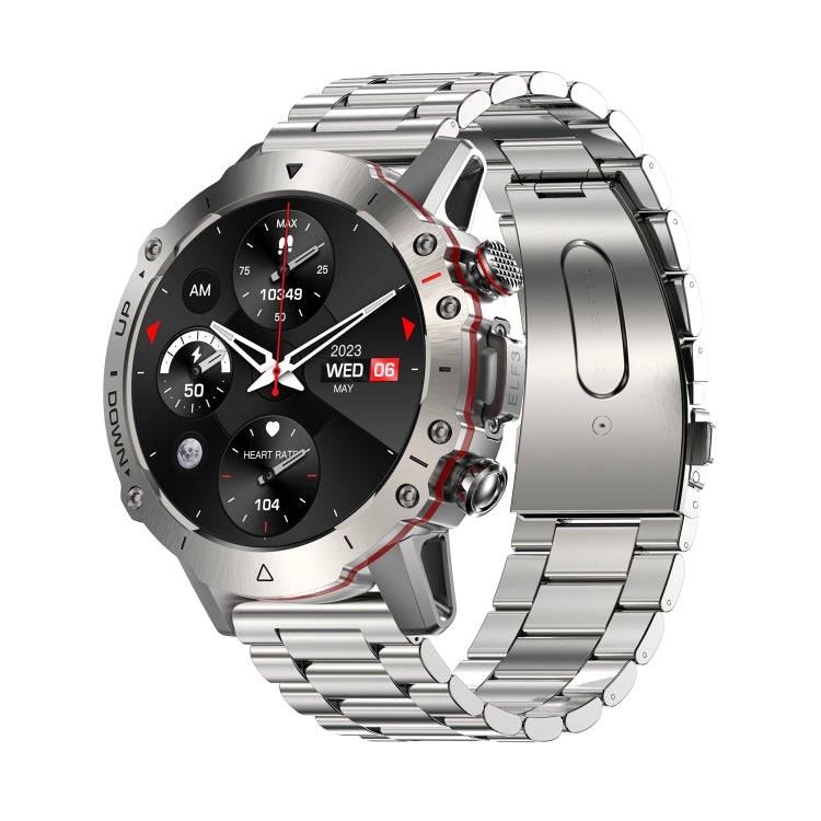 LEMFO ELF3 1.39 inch TFT Round Screen Outdoor Steel Strap Smart Watch Supports Blood Oxygen Monitoring(Silver) - free shipping - PMC TechLife - Order now!