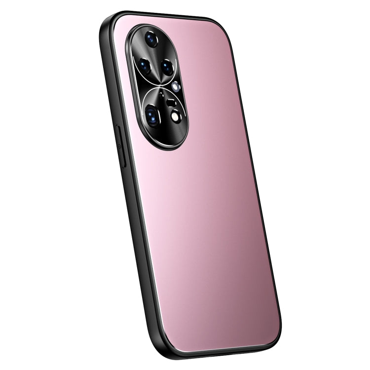 For Huawei P50 R-JUST RJ-61 Electroplating Frosted TPU + PC Phone Case(Pink) - Huawei Cases by R-JUST | Online Shopping South Africa | PMC TechLife