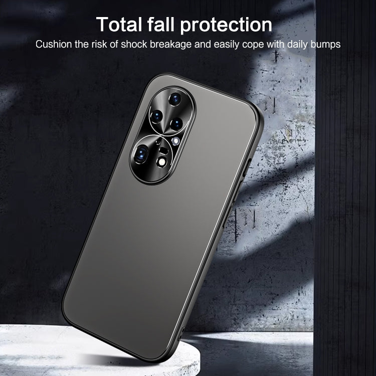 For Huawei P50 Pro R-JUST RJ-61 Electroplating Frosted TPU + PC Phone Case(Silver) - Huawei Cases by R-JUST | Online Shopping South Africa | PMC TechLife | Buy Now Pay Later Mobicred