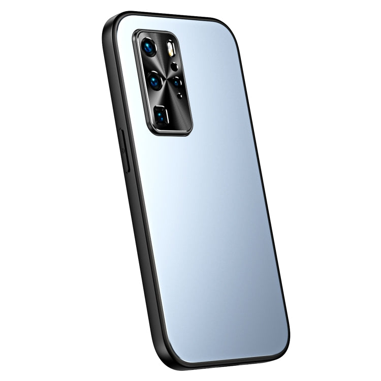 For Huawei P40 Pro R-JUST RJ-61 Electroplating Frosted TPU + PC Phone Case(Blue) - Huawei Cases by R-JUST | Online Shopping South Africa | PMC TechLife | Buy Now Pay Later Mobicred